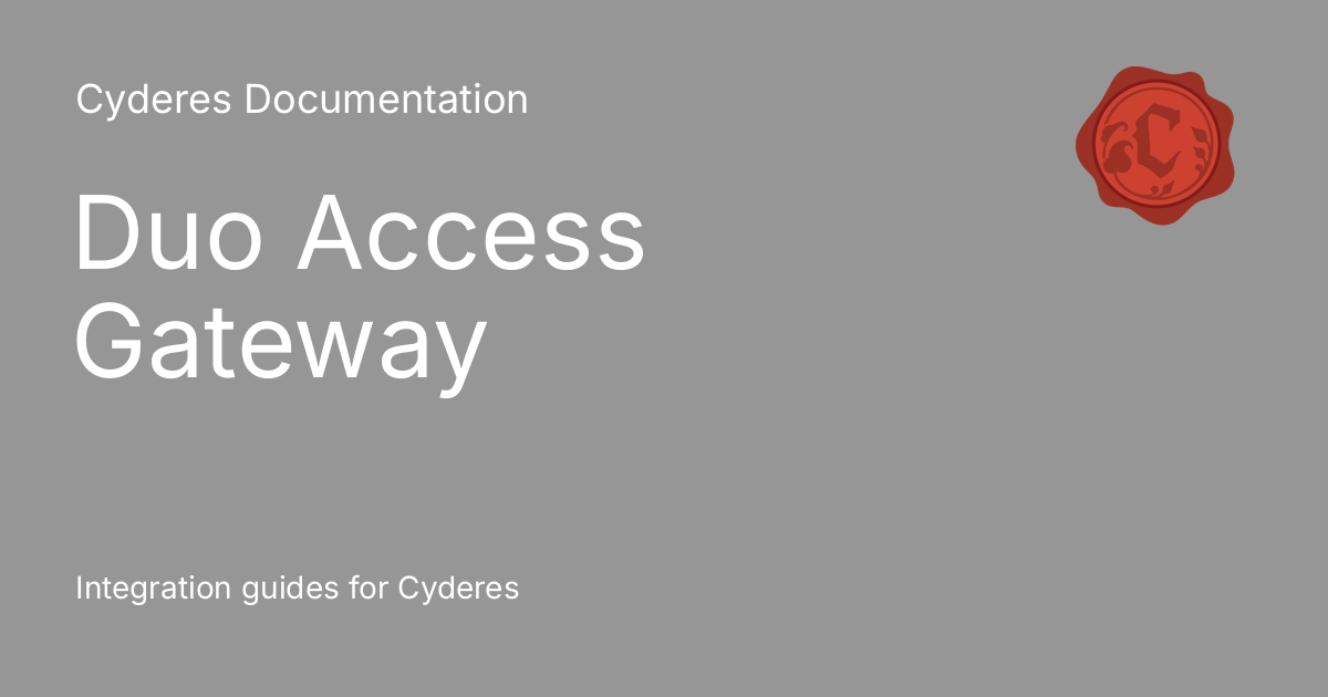 What Is Duo Access Gateway