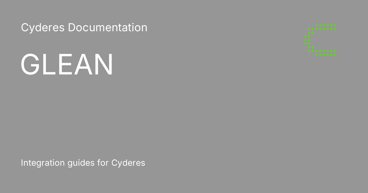 GLEAN - Cyderes Documentation