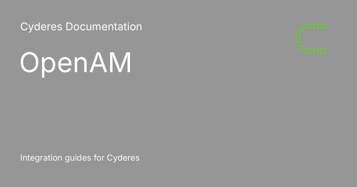 OpenAM - Cyderes Documentation